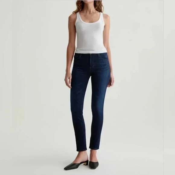 AG Contour 360° Prima Ankle Cigarette Leg Sz 24 NWT Dark Wash - Picture 1 of 7